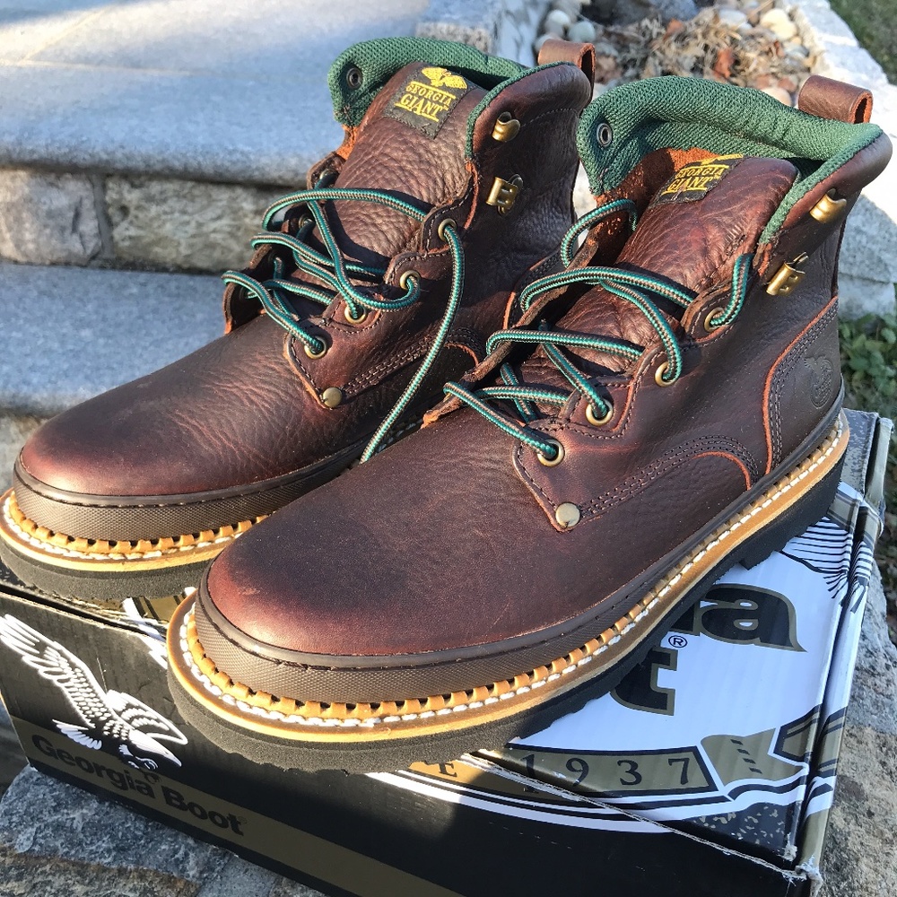"Georgia Giant" Work Boots, Mens Leather Boots